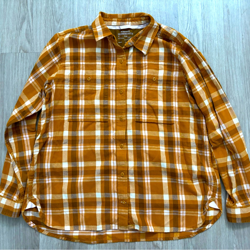 Halloween REI Flannel Orange/ White cotton XL